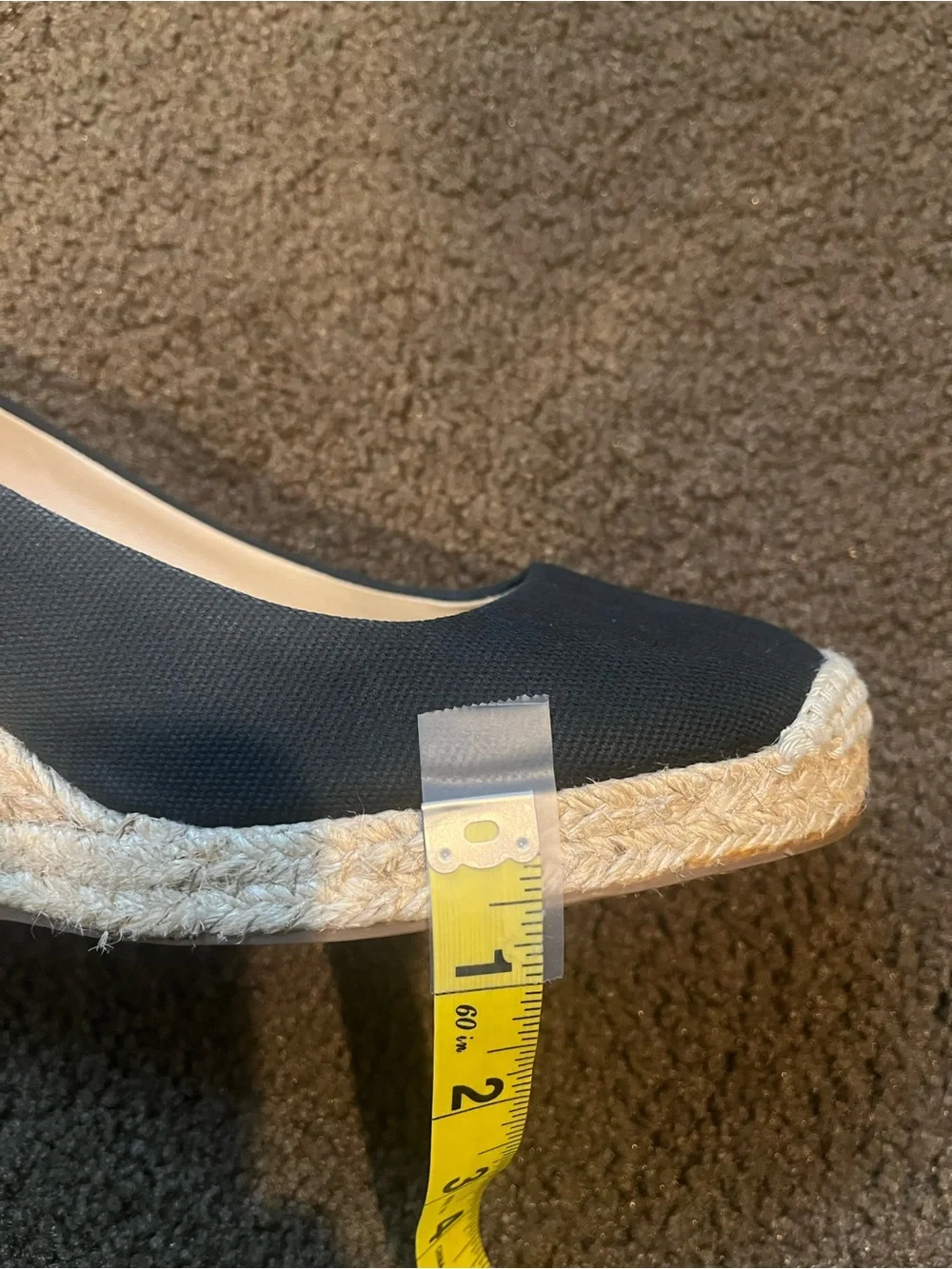 J. Crew Wedge Espadrille in Black Canvas